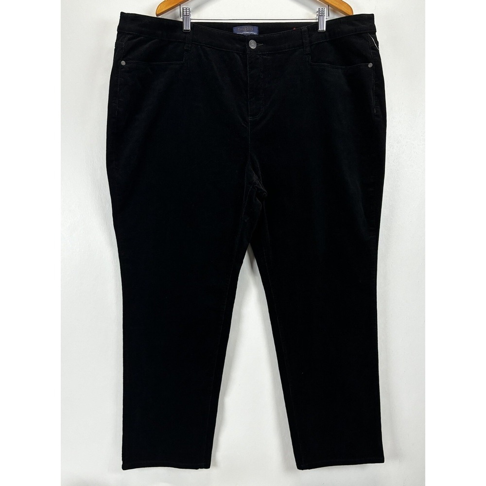 NEW! Talbots Simply Flattering 5 Pocket Corduroy Pants 24W Plus Black